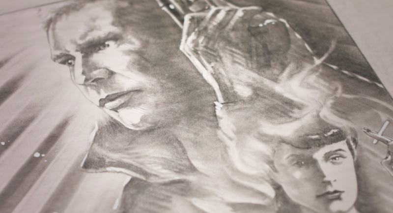 The original art for John Alvin’s Blade Runner poster.